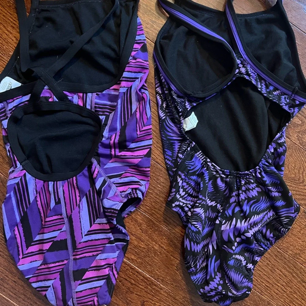 Two purple competitive swimsuits (size 28) - Picture 5 of 8